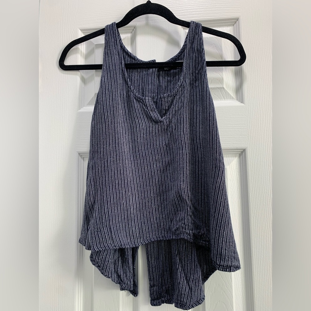 BDG Navy Blue and White Striped Tank Top Blouse